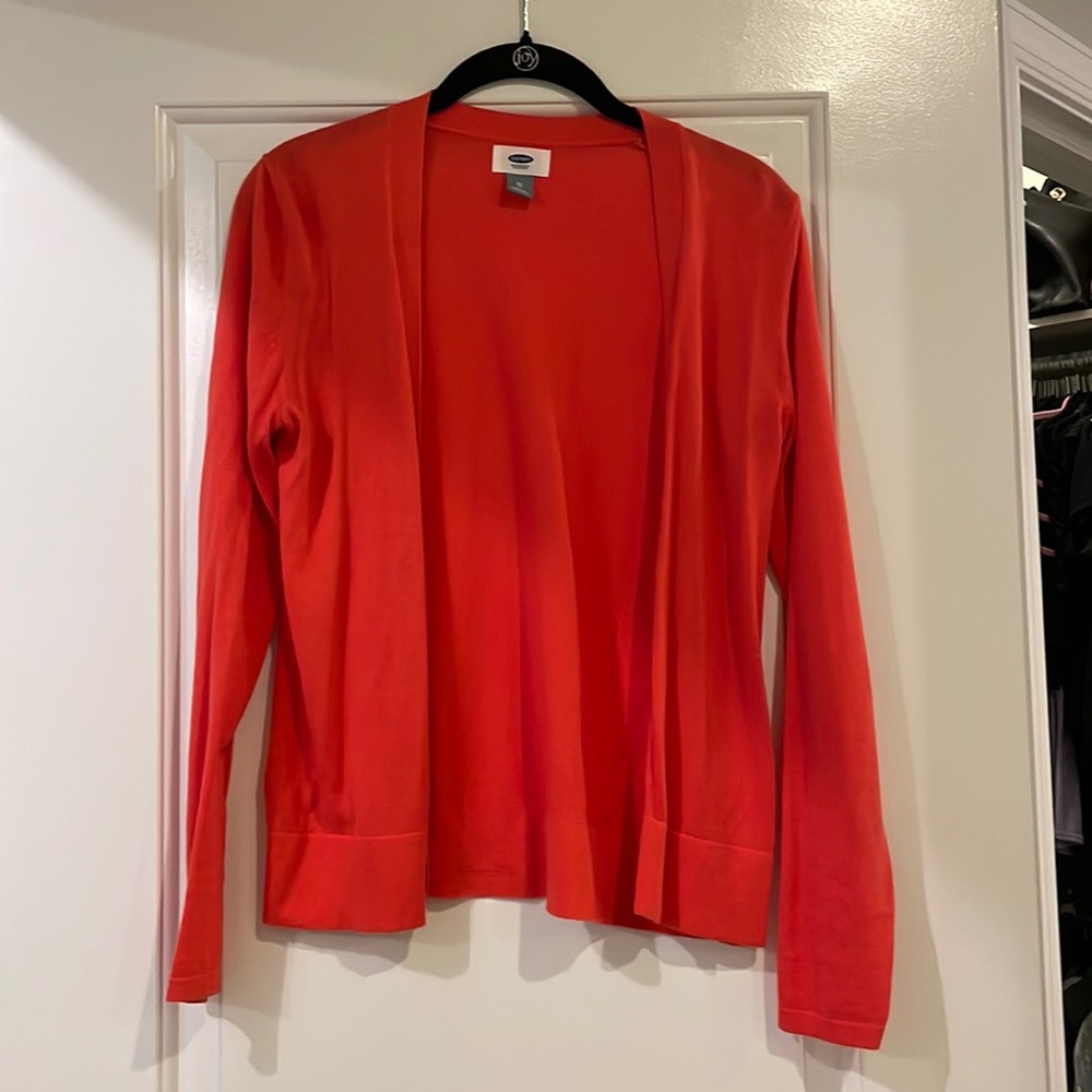 Orange cardigan